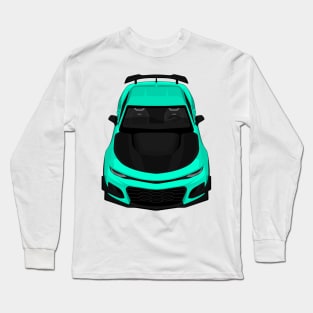 camaro zl1 1le turquoise Long Sleeve T-Shirt